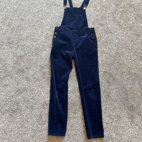 Dark Blue Corduroy Overalls - Picture 1 of 3